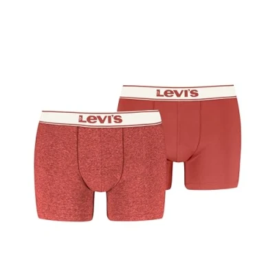 Abbildung von Levi&#039;s MEN Vintage Heather Brief 2 PACK Panties, Herren, Größe: XXL, Red combo