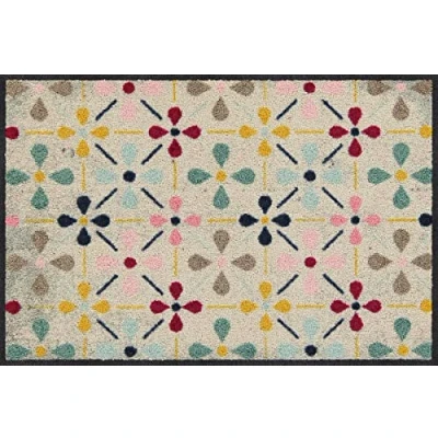 Abbildung von Salonloewe Riki Fußmatte waschbar 050 x 075 cm Fußabtreter Tür Matte Muster Design Schmutzfangmatte