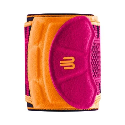 Abbildung von Bauerfeind Handgelenk Bandage „Wrist Strap“, 1 Handgelenkbandage Für Sport wie Fitness, Kraftsport und Crossfit, Frauen Stabilisierend &amp; Schützend, Pink, S/M
