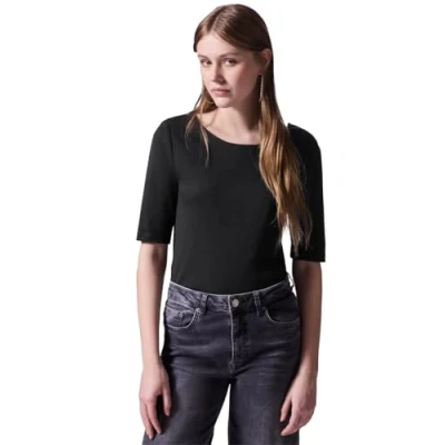 Abbildung von Street One Studio MIT RÜCKENAUSSCHNITT Tshirt basic, Damen, Größe: 40, Schwarz