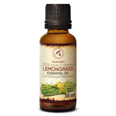 Abbildung von Zitronengras Ätherisches Öl 30ml Cymbopogon Flexuosus Indien Lemongras Zitronengrasöl für Guten Schlaf Aromatherapie Aroma Diffuser Duftlampe Raumduft Lemongrassöl