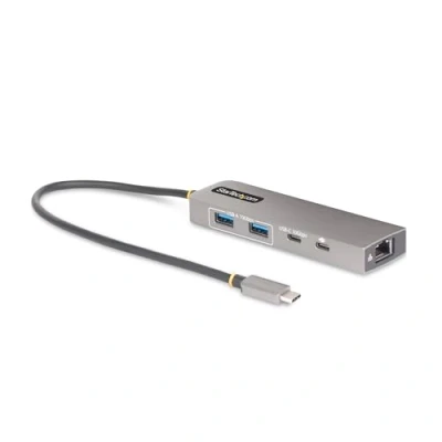 Abbildung von StarTech.com 3 Port USB C Hub, 2.5Gbps Ethernet, 100W PD Pass Through, 10Gbps, 2X A/1x C, Mini auf