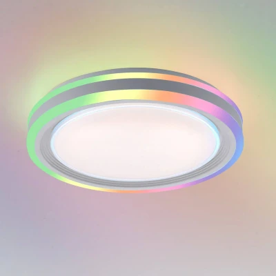 Abbildung von JUST LIGHT Deckenleuchte »SPHERIC«, 2 flammig, Leuchtmittel LED Board fest integriert integriert, LED, CCT über Fernbedienung, RGB Rainbow, dimmbar Fernbedienung