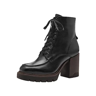 Abbildung von Tamaris Plateaustiefelette, Damen, Größe: 38, Black leather Schuhe