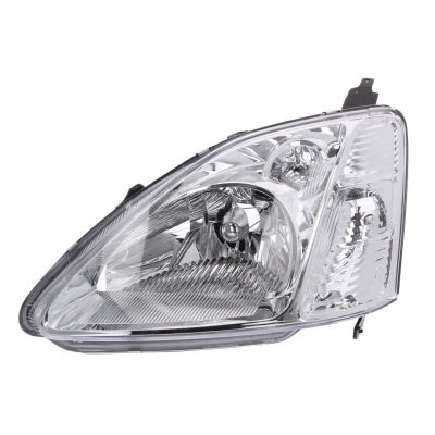 Abbildung von VAN WEZEL 2548963 Scheinwerfer links H4 glasklar für Rechtsverkehr mit Stellmotor LWR P43t HONDA: CIVIC 7 Hatchback