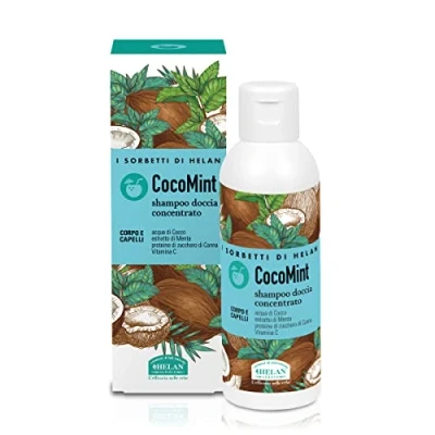 Abbildung von Helan, Die Sorbetti CocoMint, Shampoo und Duschgel für Damen Herren mit Minze Kokoswasser, sanftes Körper Haar natürlichen Inhaltsstoffen Vitamin C, 150 ml