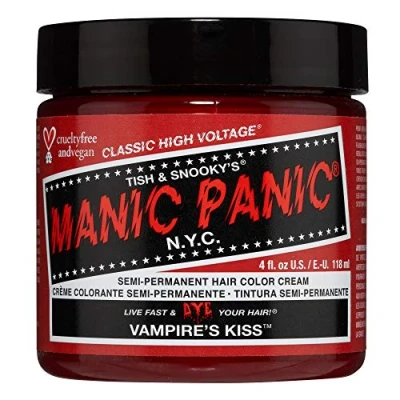 Abbildung von Manic Panic Vampire&#039;s Kiss Classic Creme, vegan, tierversuchsfrei, rote semipermanente Haarfarbe, 118 ml