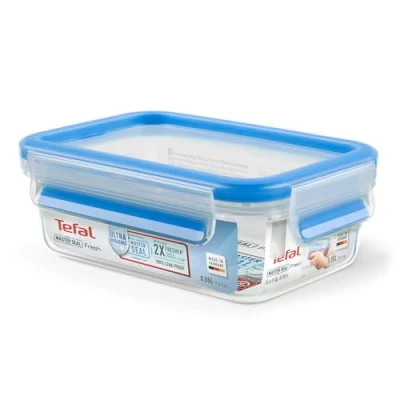 Abbildung von Tefal Master Frischhaltedose für Lebensmittel, rechteckig, transparent/blau, Plastik, 0.55 Litre