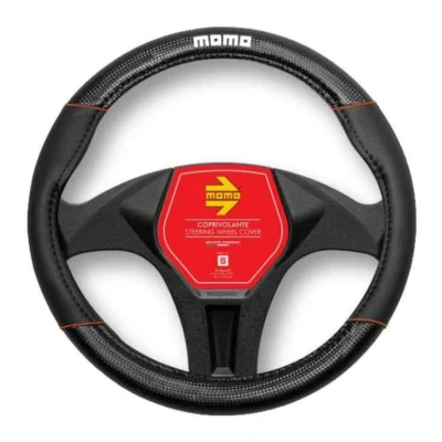 Abbildung von Momo SWC013BR Lenkradbezug 36.5mm 39mm schwarz PU (Polyurethan), Gummi