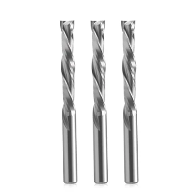 Abbildung von EU_HOZLY Spiralfräser Up&amp;Down Compression Bit 4 mm Schnittdurchmesser, Schaft, 25 Schnittlänge CNC Schaftfräser für Holzschnitzerei, Gravur, 3St