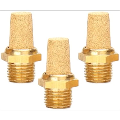 Abbildung von Pneumatik Schalldämpfer aus Sinterbronze 3/8&quot; 3er Set Industriequalität Pneumatikschalldämpfer