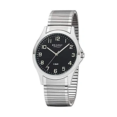 Abbildung von Regent Herren Analog Quarz Uhr mit Edelstahl Armband 11310063