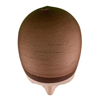 Abbildung von LUTTMANN® 2 er Pack Perücken Wig Cap Nylon Netz Caps Lace Haarersatz Unterziehhaube für Perückenträger in verschiedenen Ausführungen (Nylon Braun)