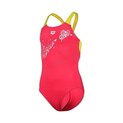 Abbildung von Arena Butterfly Badeanzug für Kinder, Größe: 164, Freak rose soft green
