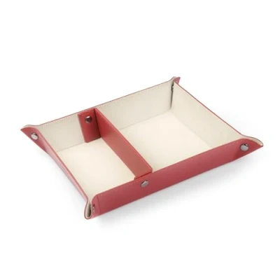 Abbildung von Londo Leder Taschenleerer Vide Poche Ledertablett Organizer, Praktische Aufbewahrungsbox für Geldbörsen, Uhren, Schlüssel, Münzen, Handys und Büroausstattung
