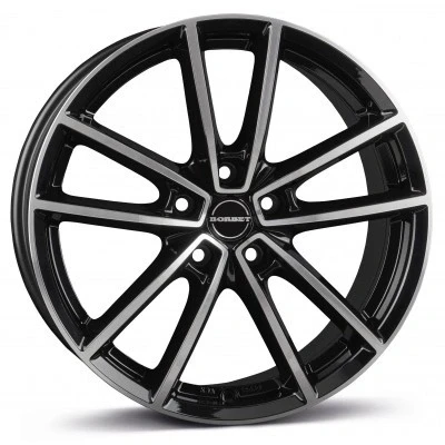 Abbildung von BORBET 5 loch 18Zoll 112mm Alufelge W Schwarz frontpoliert 497166 Felge