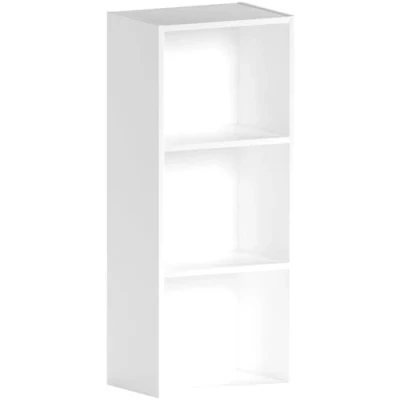 Abbildung von Vida Designs Oxford Bücherregal mit 3 Ebenen, würfelförmig, weiß, Holz Regaleinheit für Büro, Wohnzimmermöbel