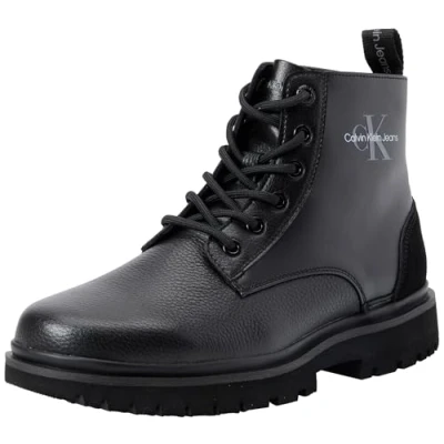 Abbildung von Calvin Klein Jeans Damen Mid Boot Stiefel Eva Lace Up zum Schnüren, Schwarz (Triple Black), 38