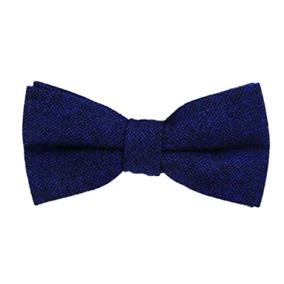 Abbildung von DonDon Herren Fliege 12 x 6 cm Baumwolle gebunden und längenverstellbar blau