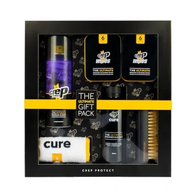 Abbildung von Crep Protect Der Ultimative Schuhpflege Paket Geschenkpaket Schuhschutzspray Turnschuhe Reiniger Schnellreinigungstücher Premium Busch und Mikrofasertücher