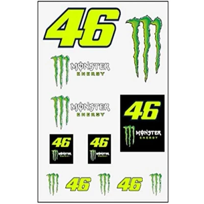 Abbildung von Valentino Rossi Aufkleber Monster Energy,Unisex,One Size,Multi