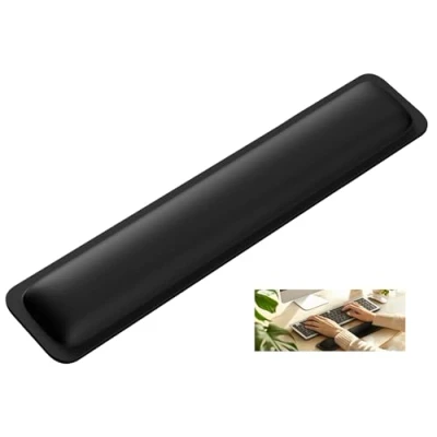 Abbildung von TECKNET Handgelenkauflage für Tastatur, 43cm Handballenauflage mit 70D Memory Schaum, Ergonomisches Wrist Rest, Rutschfeste Handauflage Tastatur Anti Sehnenscheidenprobleme, PC, Laptop, Gaming