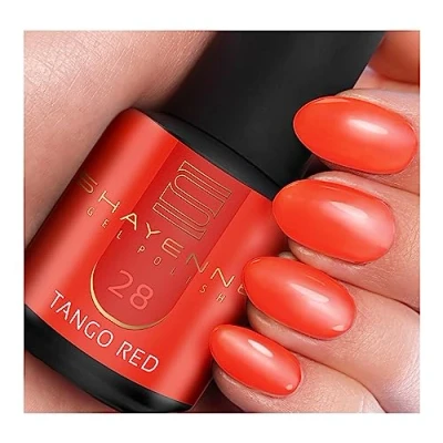 Abbildung von SHAYENNE Shellac Gel Nagellack 15 ml für UV LED Lampe 28 Tango Red Rot MADE in GERMANY Nail Polish for Lamp Nagel Lack Gellack Nagelgel