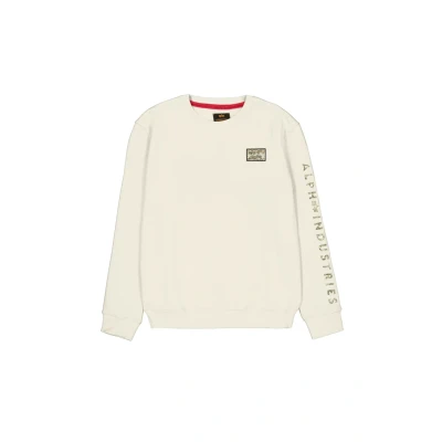Abbildung von Alpha Industries CAMO Sleeve Crewneck Sweatshirt, Herren, Größe: 2XL, Vintage white