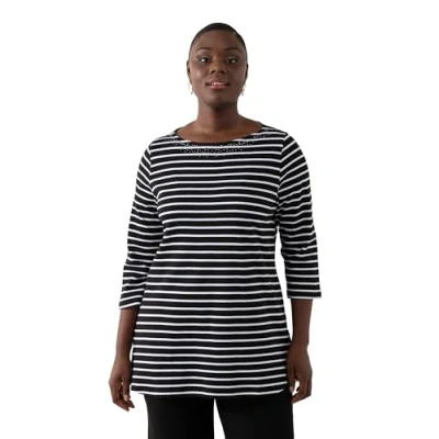 Abbildung von Ulla Popken Langarmshirt, Damen, Größe: 46/48, Noir