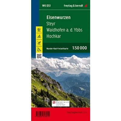 Abbildung von WK 051 Eisenwurzen Steyr Waidhofen a.d. Ybbs Hochkar, Wanderkarte 1:50.000: Wandel en fietskaart 1:50 000