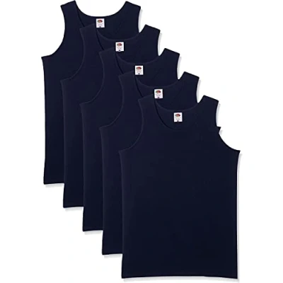 Abbildung von Herren Achselshirts der Marke Fruit of the Loom, Tanktop, T Shirt, in allen Größen und Farben erhältlich, 5 Stück Gr. S/ 89 cm 94 cm, x Black