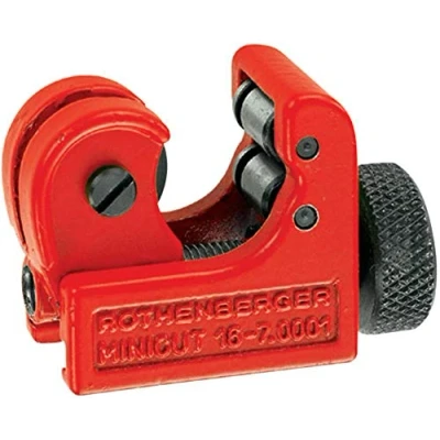 Abbildung von ROTHENBERGER MINICUT I Pro DURAMAG Magnesium Rohrabschneider, 3mm 16mm Arbeitsbereich Durchmesser 70401 Schneiden von Rohre mit Ø 3 16mm, Stützrollen Einstich