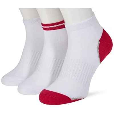 Abbildung von Nur Die Damen Sport Sneaker 3er Pack Socken, Weiß Pink, Einheitsgröße EU