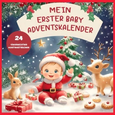 Abbildung von Mein erster Baby Adventskalender 24 Weihnachten Kontrastbilder: Kontrastbuch für die Kleinsten von 0 12 Monaten