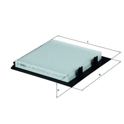 Abbildung von MAHLE ORIGINAL LA 288 Innenraumfilter Partikelfilter 215,0 197 27,0 LAND ROVER: Range Rover 2