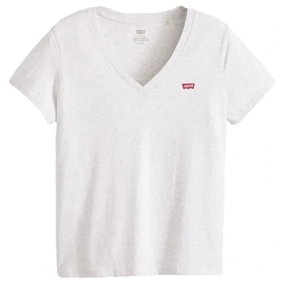 Abbildung von Levi&#039;s Perfect V NECK Tshirt print, Damen, Größe: Small, Orbit heather gray