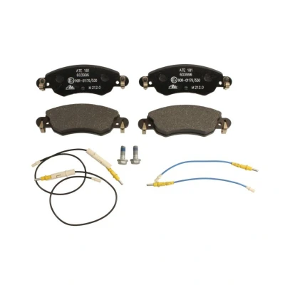 Abbildung von ATE 13.0460 3996.2 Bremsbelagsatz inkl. Verschleißwarnkontakt mit Bremssattelschrauben CITROËN: C5 II Hatchback, I Hatchback