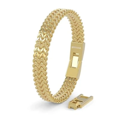 Abbildung von SERASAR Herren Accessoires Gold Armband Herrenarmreif Armschmuck Schmuck Herrenschmuck Armkette Flecht Wickelarmband Bracelet Men