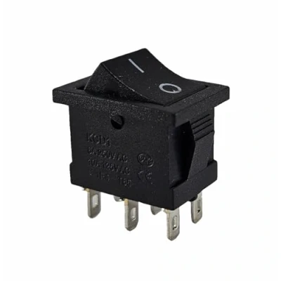 Abbildung von Wippschalter, Umschalter, 6 pin 6A 250VAC, 12VDC 20A, Ein/Ein, Geräteschalter