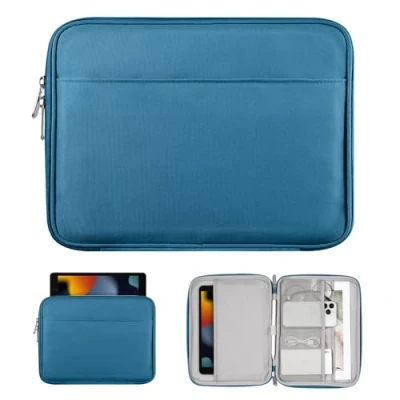 Abbildung von TiMOVO 9 11 Zoll Tablet Tasche für iPad 10. Gen. 10.9&quot;, 9/8/7. 10.2&quot;, Air 11/Air 5/4. Galaxy Tab A9+/A9 Plus 11“, Tragetasche mit Fach, Pfau Blau