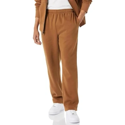Abbildung von Amazon Essentials Herren Fleece Jogginghose mit offenem Saum (erhältlich in Übergrößen), Toffee Braun, S