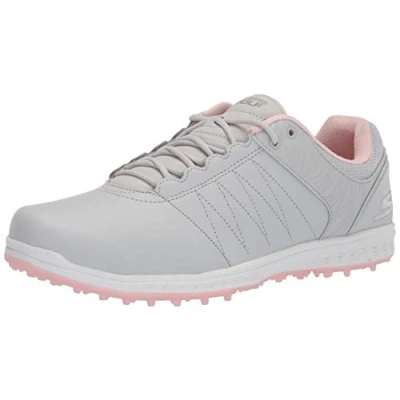 Abbildung von Skechers Damen Go Pivot Spikeless Golf Shoe Sneaker, Hellgrau/Rosa, 38 EU