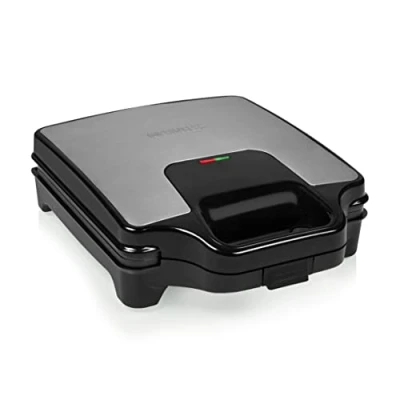 Abbildung von Princess Sandwichmaker Supreme XXL für 4 Sandwiches extra große Grillfläche 27,8 x 25,6 cm 1 600 W 127006, Schwarz