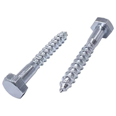 Abbildung von Marcopol (8 Stück) DIN 571 Verzinkter Stahl Sechskant Holzschrauben M10 x 90 mm, Sechskantschraube, Schlagschrauben, Sechskantkopf, Schlossschrauben (8, mm)