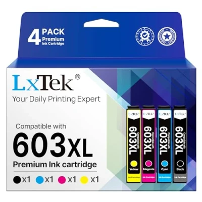 Abbildung von LxTek 603 XL Multipack Kompatibel für Epson 603XL Druckerpatronen Expression Home XP 3100 4100 4105 2100 2105 3105 Workforce WF 2830 2850 2810 2835 (4er Pack)