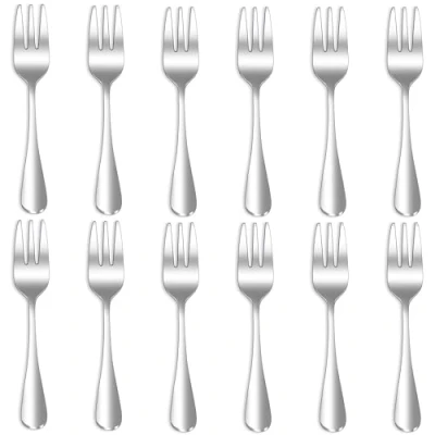 Abbildung von Qucher 12 Stück 14.5cm Kuchengabel,Dessertgabeln Edelstahl Set