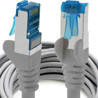 Abbildung von 10m CAT6a Netzwerkkabel weiss 1 Stück CAT 6 A Patchkabel 10000 Mbit s SFTP PIMF 500 MHz kompatibel zu CAT5 CAT6 CAT7 DSL Internet Switch Router