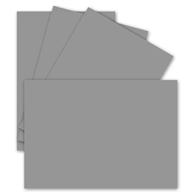 Abbildung von 25 Einzel karten DIN A6 10,5 x 14,8 cm 240 g/m² Graphitgrau/Dunkel Grau Tonkarton Bastelpapier Bastelkarton Bastel blanko Postkarten