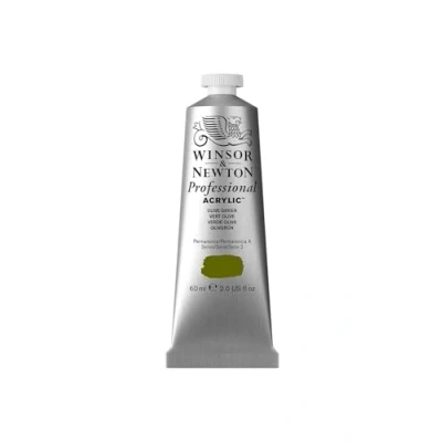 Abbildung von Winsor &amp; Newton 2320447 Professional Acrylfarbe in Künstlerqualität, hohe Farbbrillanz Deckkraft, Archivqualität, 60ml Tube Olivgrün