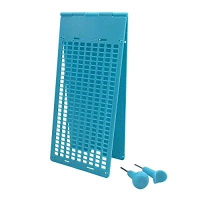 Abbildung von Brailletafel aus Kunststoff 9 x 28 Zeichen mit 2 Griffel（Sattel und rund）, Blau